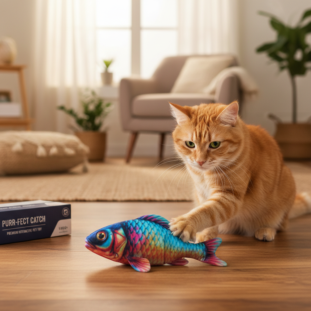 Poisson électrique interactif pour chat